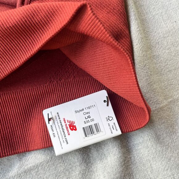 NWT New Balance Medium Impact Racerback Sports Bra in Clay - Style 116711 - Sz L - Picture 8 of 8